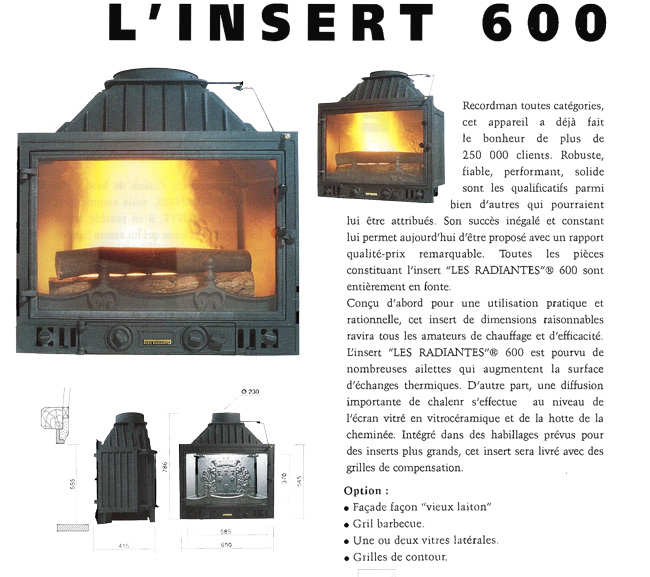 L'INSERT 600 ⋆ CHEMINÉES PHILIPPE
